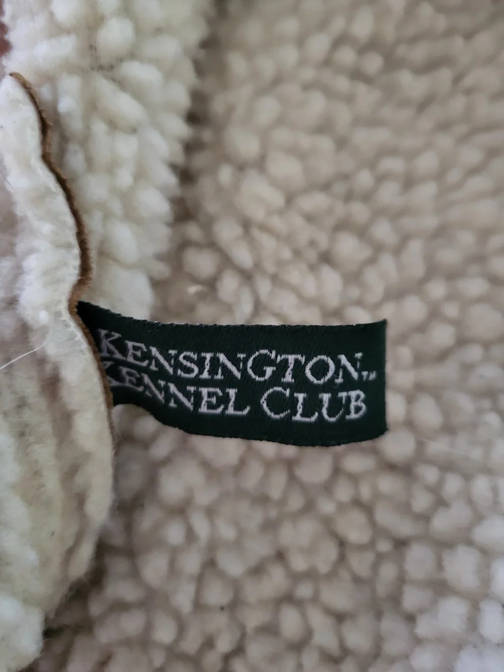 Kensington Kennel Club Hooded Sherpa Dog Coat Tan NWOT